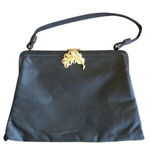 Vintage Womens JR Julius Resnick Small Evening Purse Black 50's 60's Mod‎